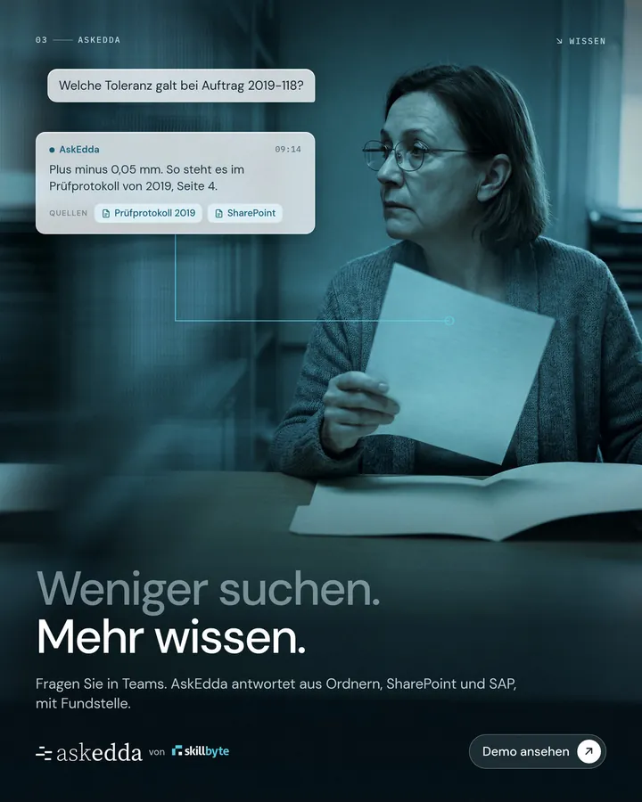AskEdda: Weniger suchen. Mehr wissen.