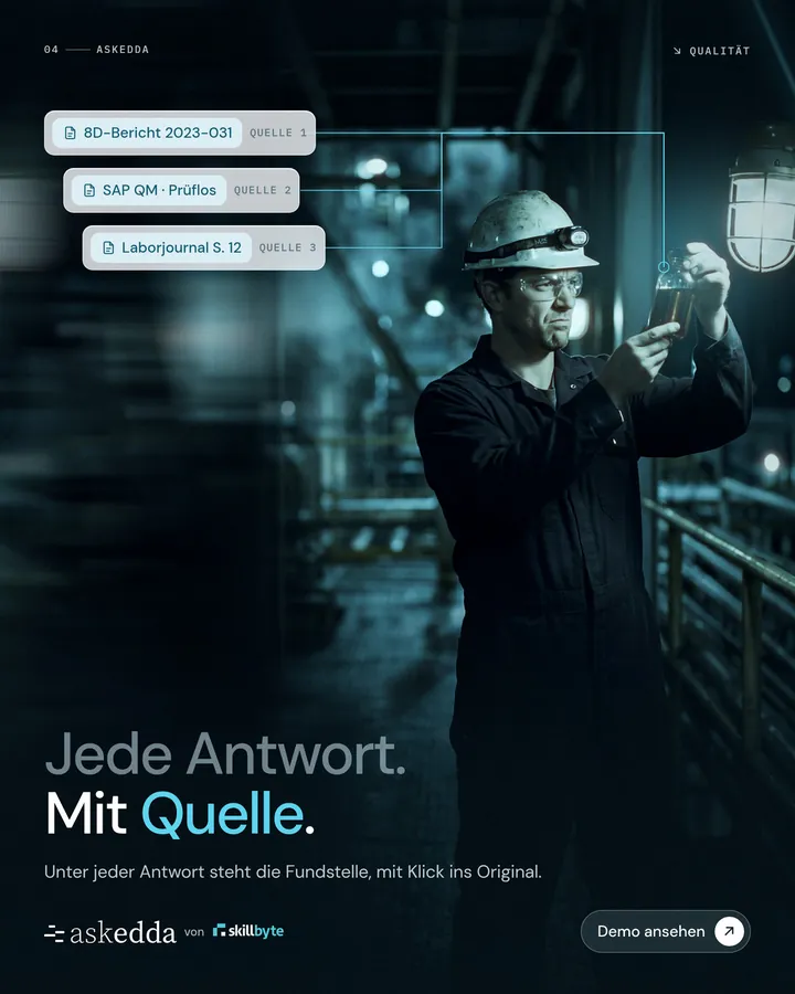 AskEdda: Jede Antwort. Mit Quelle.