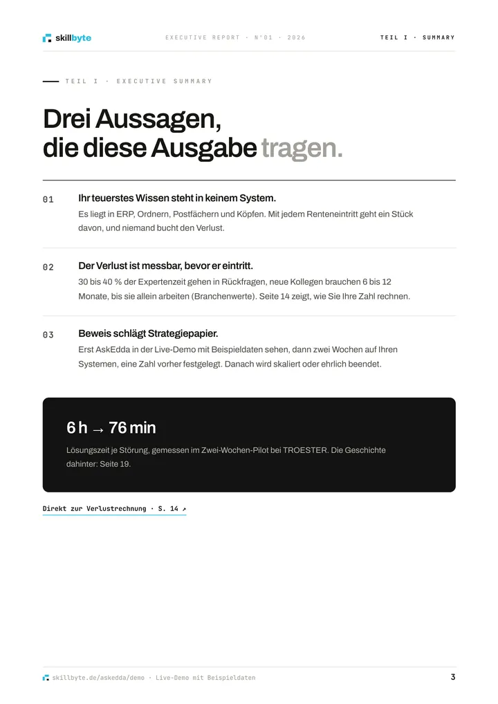 Seite 3 von 22: Executive Summary in 90 Sekunden Seite 3 von 22: Executive Summary in 90 Sekunden