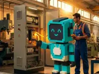 Byte unterstützt einen Techniker an der Anlage